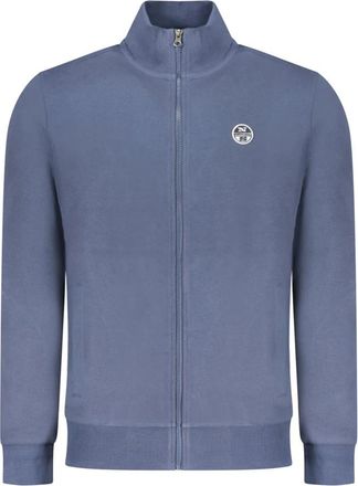 North Sails Sweatshirt met rits - Heren - Vesten met rits - Blauw - M - Katoen - Hoodies & sweatvesten