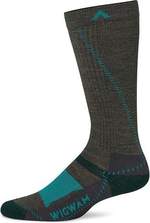 Wigwam Merino Trek Hiker Crew Cut Socks Shoes Olive : LG (US Mens Shoe 9-12 - Womens Shoe 10-13), Merino/Nylon/Polyester