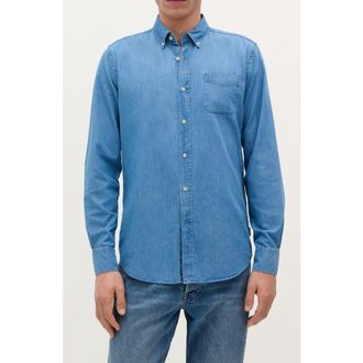 Scalpers Forest Denim Bd Shirt I at Nordstrom, Size 42 Eu