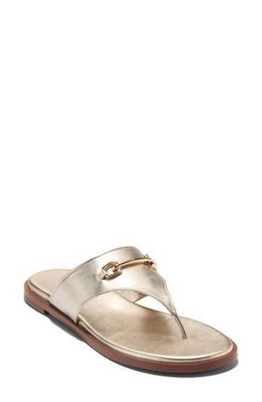 Cole Haan Flynn Thong Sandal in Soft Gold Metallic Leather at Nordstrom Rack, Size 6.5