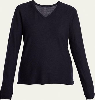The Row Manyar V-Neck Cashmere Sweater