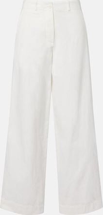 The Row Pantaloni Fadry a gamba larga in cotone
