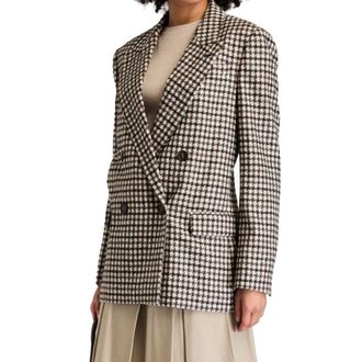 Brunello Cucinelli Womens Brown Alpaca Leather Blazer Clothing