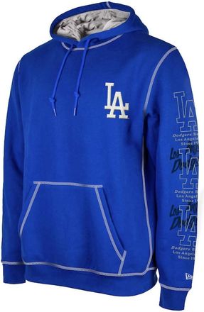 New Era Mens Los Angeles Dodgers Team Split Pullover Hoodie In Royal