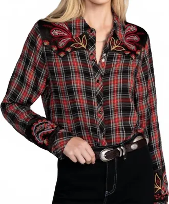 Johnny Was Western Shirt In Ida Paisley/black