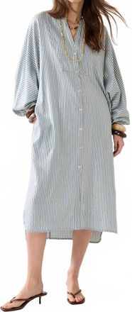 Summum Caftan Dress In Blue