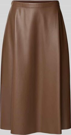 Max & Co. A-Linie Rock in Lederoptik mit elastischem Bund Modell TRIVIO in Hazel, Größe XL
