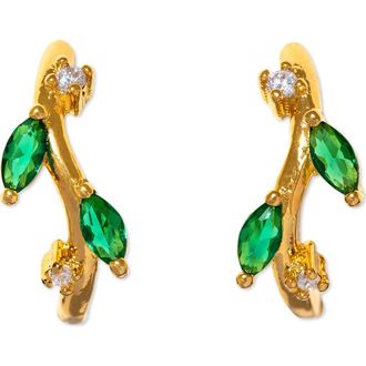 Girls Crew Morning Dew Huggie Hoop Earrings in Gold at Nordstrom