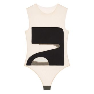 Courr&egrave;ges Cut-out Illusion Bodysuit