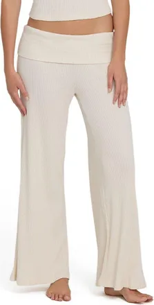 Billabong Sweet Coast Wide Leg Knit Pants in White Cap at Nordstrom, Size X-Small