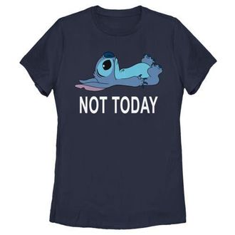 Lilo & Stitch Womens Lilo & Stitch Not Today Graphic T-Shirt in Navy Blue at Nordstrom, Size X-Large
