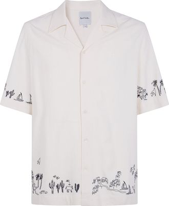 Paul Smith Mens Short Sleeves Regular Fit Shirt With Embroideredy