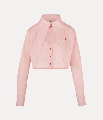 Vivienne Westwood Cut Off Heart Shirt Cotton Pink 38 Women