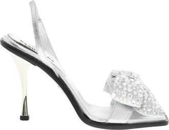 Dsquared2 Rhinestone Stiletto Sandalen - Dames - Sandalen met hakken - Grijs - 38 EU - Schoenen