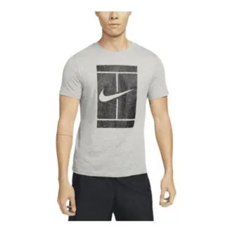 Nike Mens Nike Large Logo Pattern Printing Round Neck Casual Short Sleeve Gray T-Shirt DD8406-063