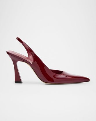 Stuart Weitzman Vinnie D & apos;Orsay Patent Leather Slingback Pumps