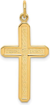 Diamond2Deal 10k Yellow Gold Cross Charm