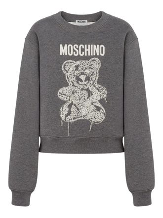 Moschino Sweater met geborduurd teddybeer - Grijs