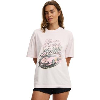 Cotton On The Lcn Music Boxy Graphic Tee in Rolling Stones Racing at Nordstrom, Size Xx-Small
