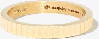 Le Gramme 18K Yellow Gold Le 4g Vertical Guilloché Polished Ring - Mens - 18kt Yellow Gold
