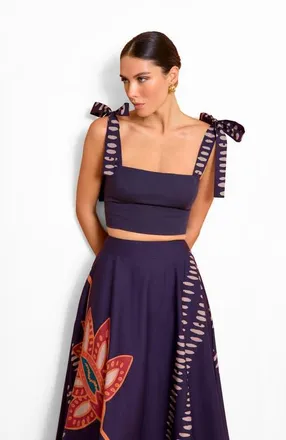 Diarrablu Uly Top Razu in Printed Cotton Poplin in Razu Navy at Nordstrom, Size Large