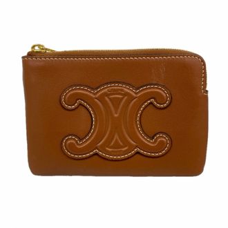 Celine Brown Leather Coin Purse/Coin Case (Pre-Owned)