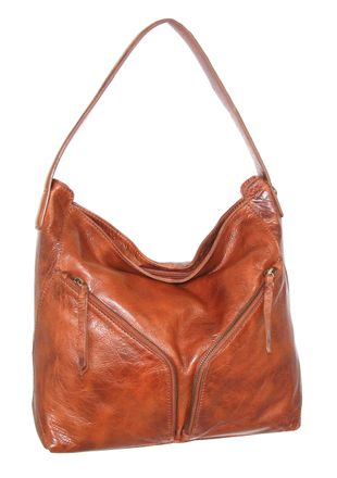 Nino Bossi Vintage Leather Multi-Pocket Hobo in Cognac