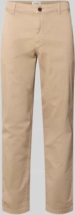 Jack & Jones Jack & Jones Straight Fit Chino mit Eingrifftaschen Modell Vance in Beige, Gr&ouml;&szlig;e 28/32