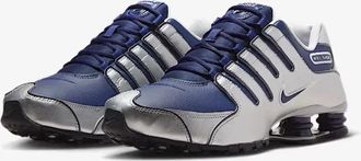 Nike Shox NZ 378341-402 Sneakers Mens Midnight Navy Silver Running Shoes LIQ678