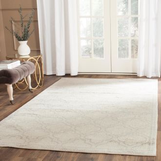Safavieh Amherst Machine Made Area Rug, Ivory / Light Grey Contemporary Style Easy Care
