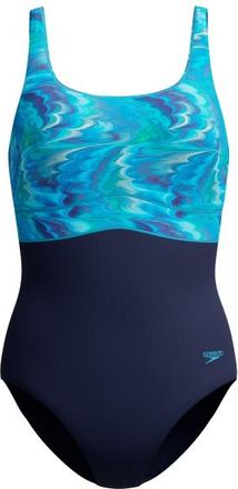 Speedo Print Contour Eclipse One Piece Badeanzug f&uuml;r Damen | blau