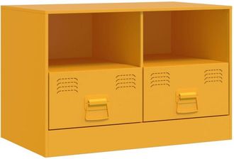 vidaXL Tv Cabinet Mustard Yellow 67x39x44 cm Steel Vidaxl