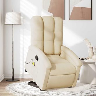 vidaXL Vidaxl - Silla De Masaje Reclinable De Pie De Tela Color Crema