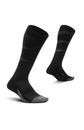 Feetures Graduated Compression Light Cushion Knee High Compression Socks in Black at Nordstrom, Size Large