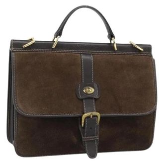 Gucci Pre-owned Suede Hand Bag - Dames - Vintage Handtas - Bruin - ONE Size - Su&egrave;de - Vintage