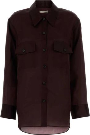 Khaite Matteo Shirt - Dames - Overhemden - Paars - S - Organza - Overhemden