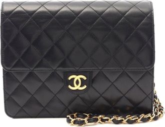 Chanel Lambskin Matelasse Single Flap Shoulder Bag