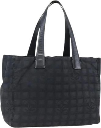 Chanel Pre-owned Tote Bags, female, Black, Size: ONE SIZE Pre-owned Nylon Vintage Tote Bag