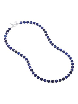 Dower & Hall Halo lapis-lazuli beaded necklace - men - Recycled Sterling Silver/Lapis Lazuli - One Size