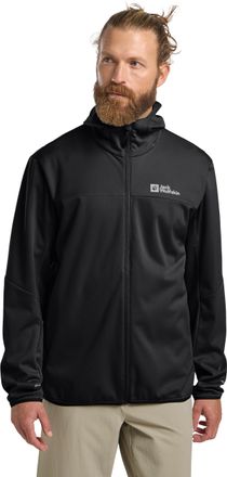 Jack Wolfskin Softshelljacke JACK WOLFSKIN FELDBERG HOODY M, Herren, Gr. XL (54/56), schwarz, Obermaterial: 100% Polyester; Futter: 100% Polyester, Jacken Softshell