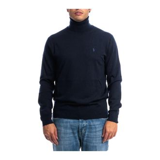 Polo Ralph Lauren Turtlenecks, male, Blue, 2XL, Jumper Turtleneck