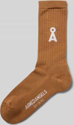 Armedangels Armedangels Socken mit Logo-Detail Modell SAAMUS in Hazel, Gr&ouml;&szlig;e 39-42