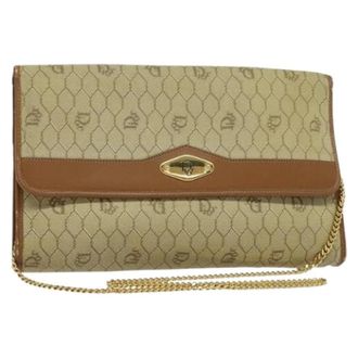 Dior Pre-owned Clutches, female, Beige, Size: ONE SIZE Pre-owned Vintage Shoulder Bag