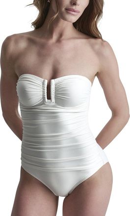DKNY Shirred Bandeau Swimsuit