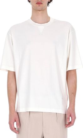 Herno White Knit-Effect Cotton T-Shirt