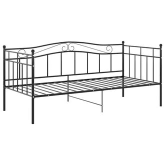 Berkfield Home Sofa Bed Frame Black Metal 90x200 cm