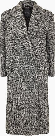HUGO BOSS Womens Womens 10263244 01 Overcoat - Grey - Size: 10