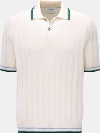 FTC Men - Cashmere short sleeve knit polo cream