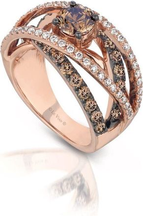 Le Vian Ladies Euphoria Chocolate Rings set in 14K Strawberry Gold