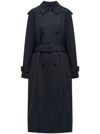12 Storeez double-breasted trench coat - women - Polyester/Viscose/Cotton - S - Black